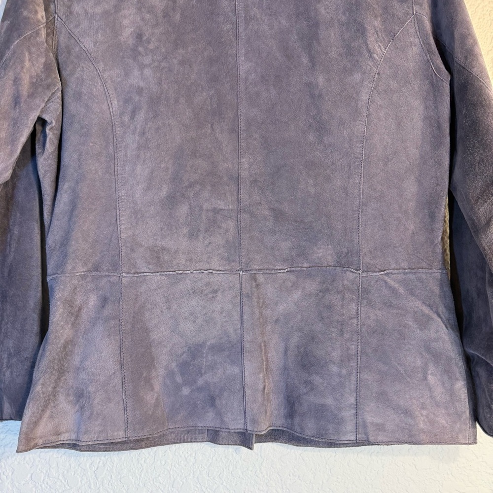 Brandon Thomas Women’s Suede Leather‎ Jacket. Size M Light Purple. Lined - Picture 6 of 13